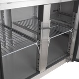 thumbnail of GastroHero Kühltisch ECO 2/0 GN 1/1 Edelstahl Umluftkühlung -2 °C bis +8 °C 230 V LED-Thermostat 1360x700x850 mm 228 L 2-türig