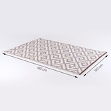 thumbnail of Alfombra de jardín rectangular 120x180 cm, Color blanco y taupe, Exterior e interior