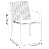thumbnail of vidaXL Tuinstoelen 2 st met kussens 56x59x84 cm poly rattan bruin