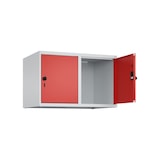 thumbnail of C+P Aufsatzschrank Classic PLUS, 2 Abteile, HxBxT 50x80x50cm, Sicherheitsdrehriegel, Hellgrau/Rot von PROREGAL