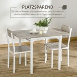 thumbnail of Essgruppe 3-teilig klappbar 75x110x70 cm MDF Stahl 2 Stühle Esszimmer Küche Platzsparend Modern Natur Holzoptik