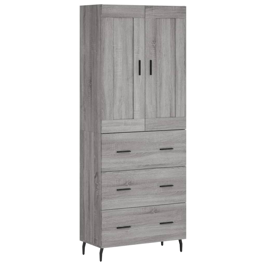 Helloshop26 - Buffet Sideboard Kommode Kleiderschrank Aufbewahrungsmöbel Organizer Küche Wohnzimmer Lounge hohe Sonoma-Eiche 69,5 x 02_0035577