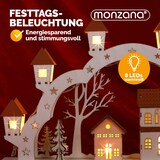 thumbnail of Monzana Schwibbogen Landschaft Holz Hellbraun LED Beleuchtet Weihnachten Deko Weihnachtsbogen Lichterbogen