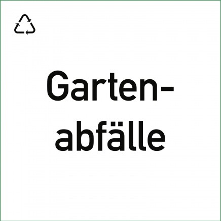 Wertstoffkennzeichnung "Gartenabfälle", Kunststoff, 300x300 mm