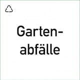 thumbnail of Wertstoffkennzeichnung "Gartenabfälle", Kunststoff, 300x300 mm