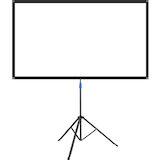 thumbnail of tectake Beamerscherm inklapbaar statief Cinema 16:9 4K HD projectiescherm 60 inch 152cm draagbaar wit presentatiescherm projectiedoek draagtas