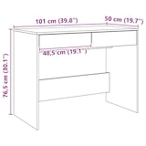 thumbnail of vidaXL Schreibtisch Artisan-Eiche 101x50x76,5 cm Holzwerkstoff
