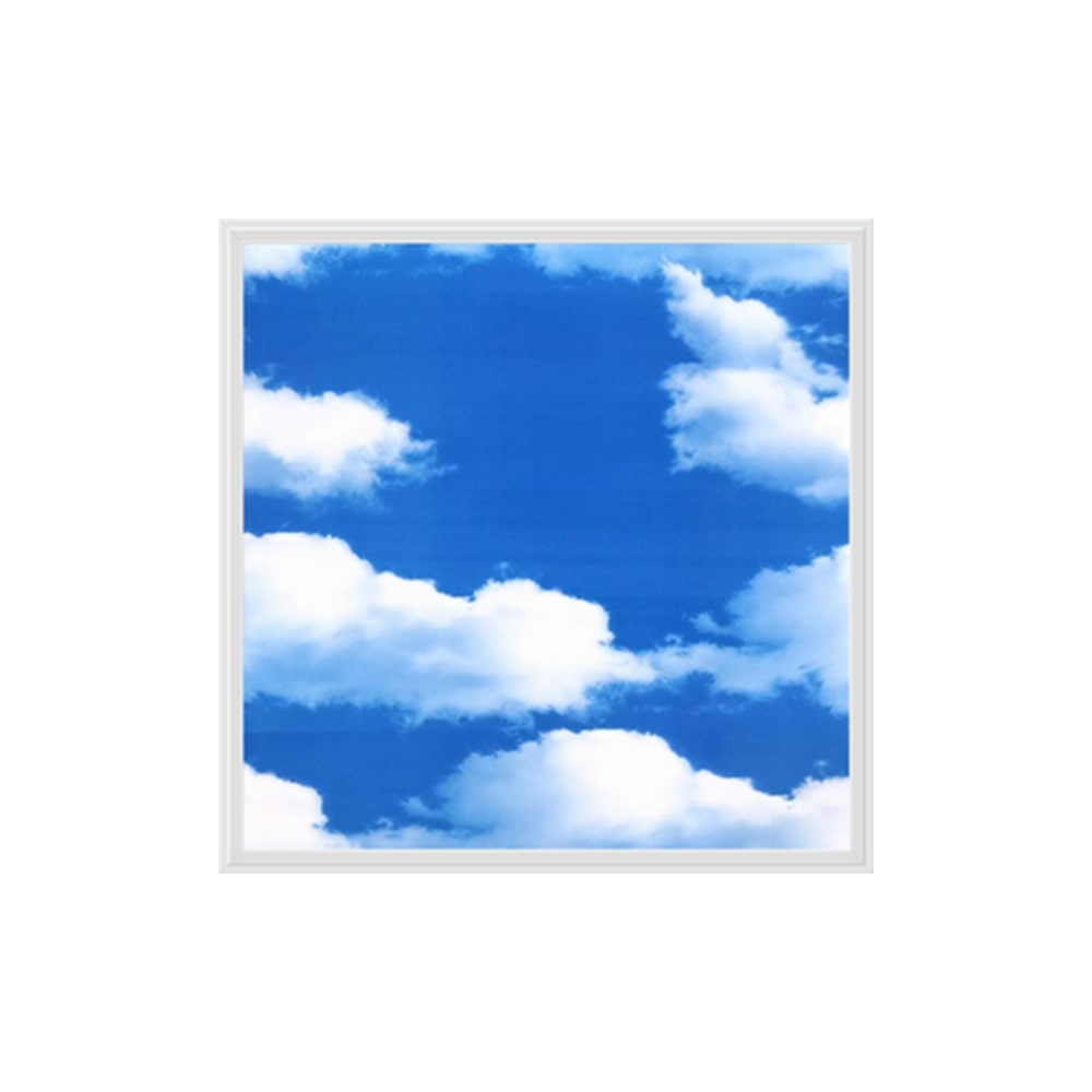 3D LED Panel Deckenleuchte 3D-Bild blauer Himmel mit weißen Wolken