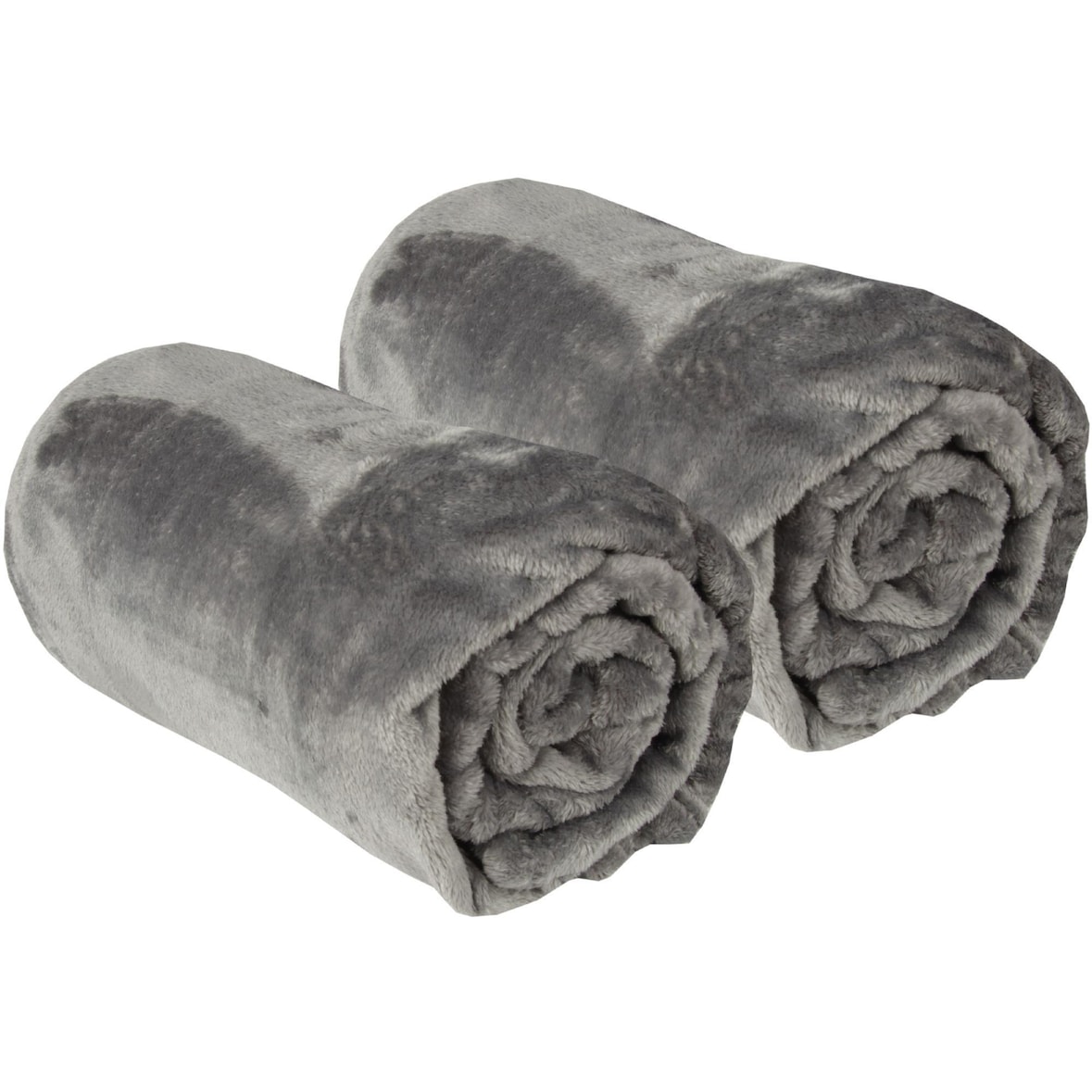 Kuscheldecke "Celina" 2er Pack Anthrazit 220x240cm