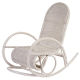 thumbnail of Décoshop26 - Fauteuil à bascule chaise Swing rocking chair en rotin blanc coussin crème 04_0003176
