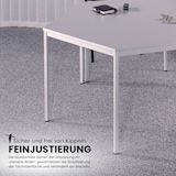 thumbnail of bümö Tisch klein, Multifunktionstisch, 80 x 80 cm in Ahorn/Schwarz - Beistelltisch, Bistrotisch, Esstisch, Pausentisch, Mehrzwecktisch Tischsystem