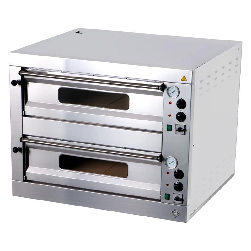 KBS Pizzaofen 4+4 für 8 Pizzen ø33cm elektro 9,6 kW 975x835x763 mm 400V Auftisch