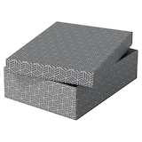 thumbnail of Pack 3 cajas de almacenaje y regalo medianas (360x265x100mm), gris.