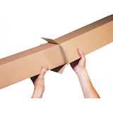 thumbnail of Wellpapp-Faltkarton 1-wellig, 108x108x1000mm,A0,Qual.1.20B, braun, Fefco0201, teleskopier-, bar mit Artikel 5230502, 25 Kartons