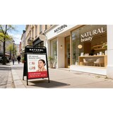 thumbnail of Exposicionate Caballete de Acero con Panel para Logotipo A1 ZPESA1BLTOP