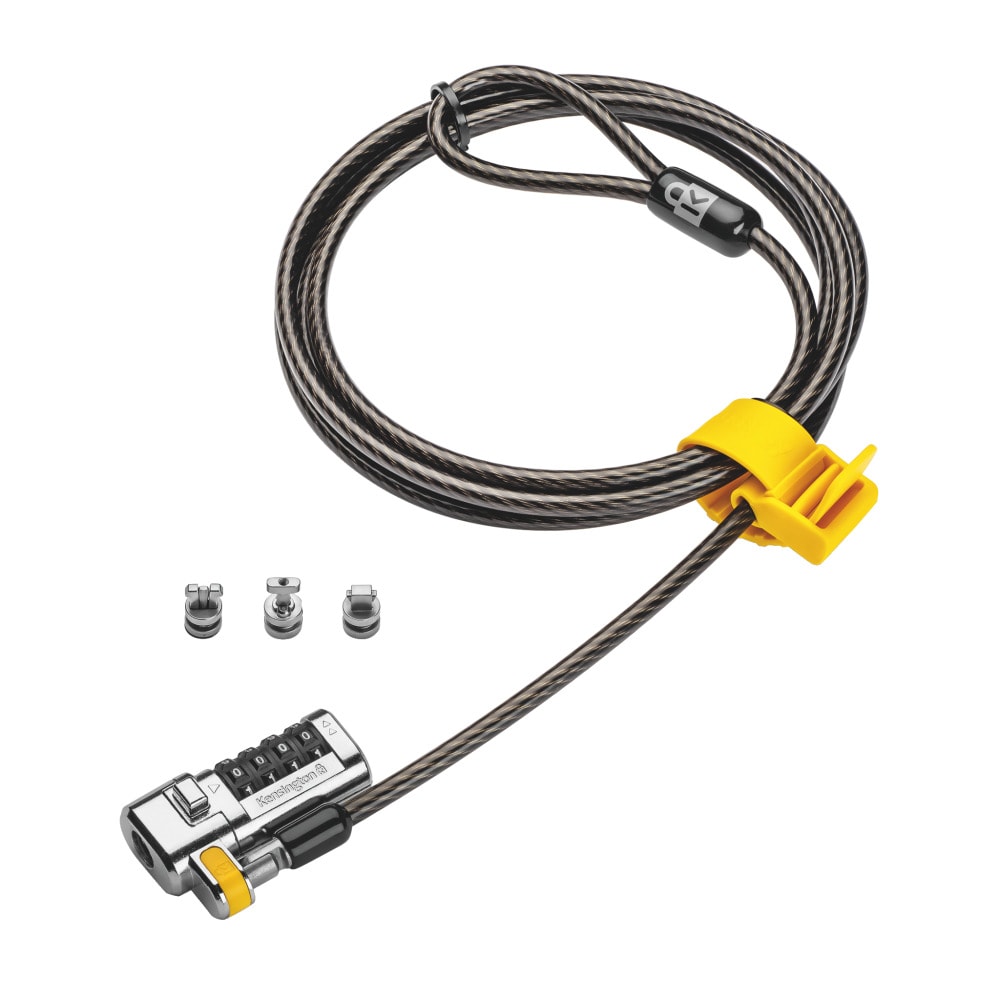 Kensington Lucchetto con combinazione ClickSafe 3-in-1, per i dispositivi con slot T-Bar standard, nano o Wedge, per laptop Dell, HP, Acer (K68105EU)