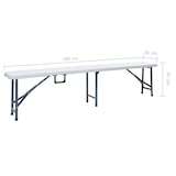 thumbnail of vidaXL Tuinbanken inklapbaar 2 st 180 cm HDPE wit