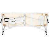 thumbnail of 3 Zonen Massageliege-Set mit 5cm Polsterung, Rollen und Aluminiumgestellweiß
