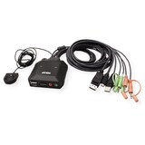 thumbnail of ATEN CS52DP 2-Port USB-C DP Hybrid Kabel KVM Switch