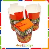 thumbnail of DayBays 11000 Stk. Dönerbox 26 OZ 750 ml Papier+PE-beschichtet mit Druck Motiv "Guten Appetit" Rund Rot