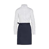 thumbnail of BRUSSELS - Short Bistro Apron with Pocket: One Size / White