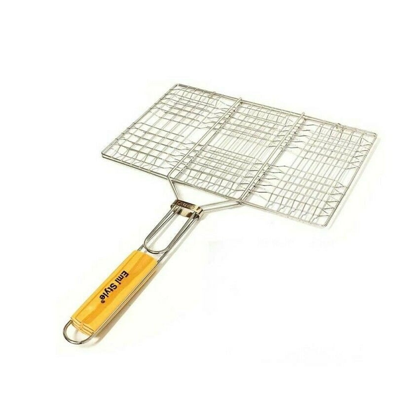 Grelha para grelhar alimentos numa grelha de churrasco 51x34x22cm