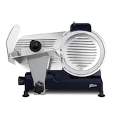 thumbnail of H.Koenig Elektrischer Alleschneider MSX256, professionell, Schnitt 0-12 mm, italienische Klinge 25 cm, eingebauter Schärfer, 282 rpm, Nachtblau