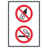 thumbnail of Aufkleber Alkohol Rauchen verboten Symbol A0 (841x1189mm)