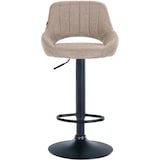 thumbnail of Set de 2 Taburetes de bar Milet en tela Gris topo/Metal negro mate