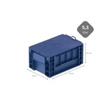 thumbnail of PROREGAL VDA KLT Kleinladungsträger mit Verbundboden & Auflagedeckel | HxBxT 14,7x20x30cm | 5,3 Liter | KLT, Transportbox, Transportbehälter