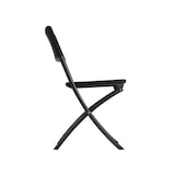 thumbnail of Chaise pliante, résistant aux intempéries, aspect rotin, max. 300 kg, noir, robuste, chaise extérieur, terrasse, jardin, pliable et confortable