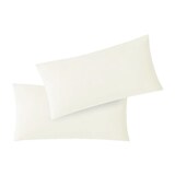 thumbnail of Jersey Kissenbezug Hülle 2 Sparpack Set mit Reißverschluss  hochwertige Qualität 40 x 60 cm natur