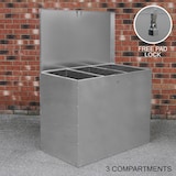 thumbnail of Gegalvaniseerde voeropslag - 3 compartimenten