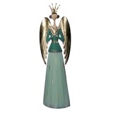 thumbnail of Vacchetti Angelo in metallo con corona oro e verde acqua cm24,8x10,8h78,1