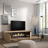 thumbnail of Wohnzimmer-TV-Schrank, Großzügiger Stauraum, 210, Für TV-Geräte bis 80“, Elektrokamin XXL, Moderner Stil, Eiche _ 414_21