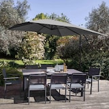 thumbnail of Sombrilla cuadrada colgante gris 3 x 3 m