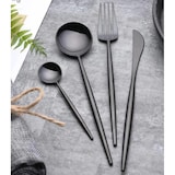 thumbnail of Abert Porto black, Set 16 pz posate in PVD nero, acciaio inox 18/c