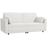 thumbnail of HOMCOM Sofá de 3 Lugares Sofá Sala de Estar Estofado em Poliéster com 2 Almofadas Acolchoadas 178x82x85 cm Creme