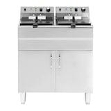 thumbnail of Helloshop26 - Friggitrice elettrica doppia 26 litri 10.000 watt rubinetto zona fredda mobile professionale in acciaio inox 14_0003983