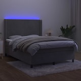 thumbnail of vidaXL Boxspringbett mit Matratze & LED Hellgrau 140x190 cm Samt
