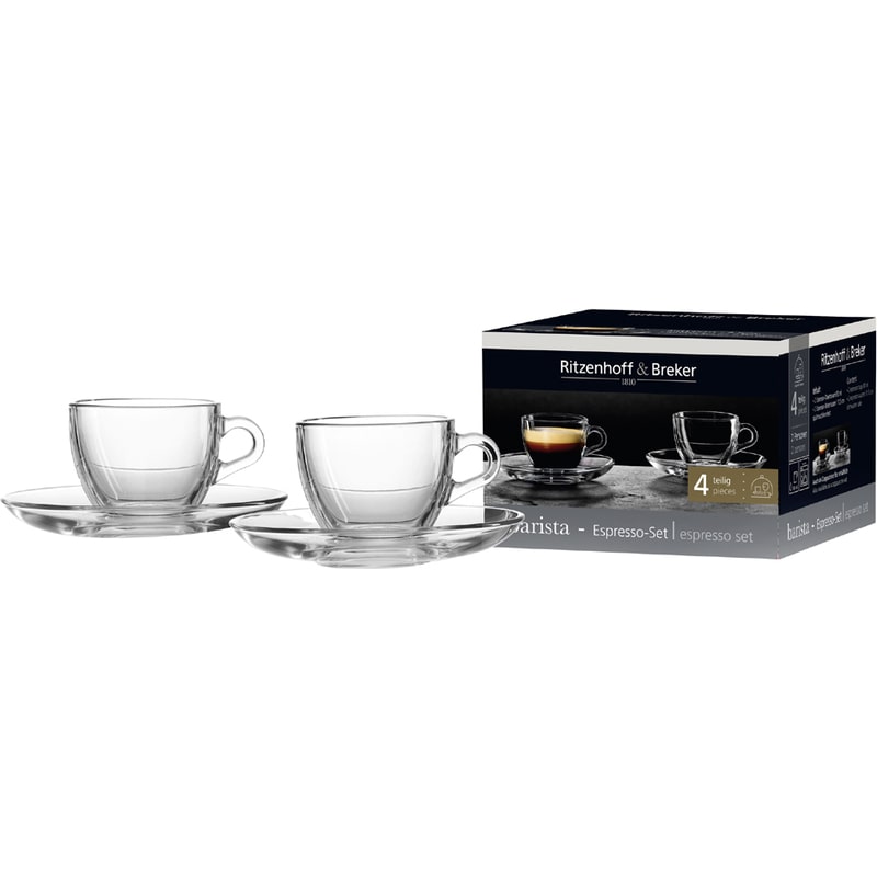 Ritzenhoff & Breker  822038 Espresso-Set BARISTA, 4-teilig