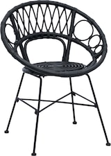 thumbnail of vidaXL Esszimmerstuhl 2 pcs Schwarz 49 x 51 x 81 cm Rattan und Eisen