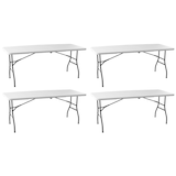 thumbnail of Pack 4 Mesas Plegables 180cm Blancas. Lote Profesional Mesa Maleta Rectangular. Acero y HDPE Alta Resistencia