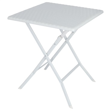 Aranaz- Mesa dobrável, miró quadrado, branco