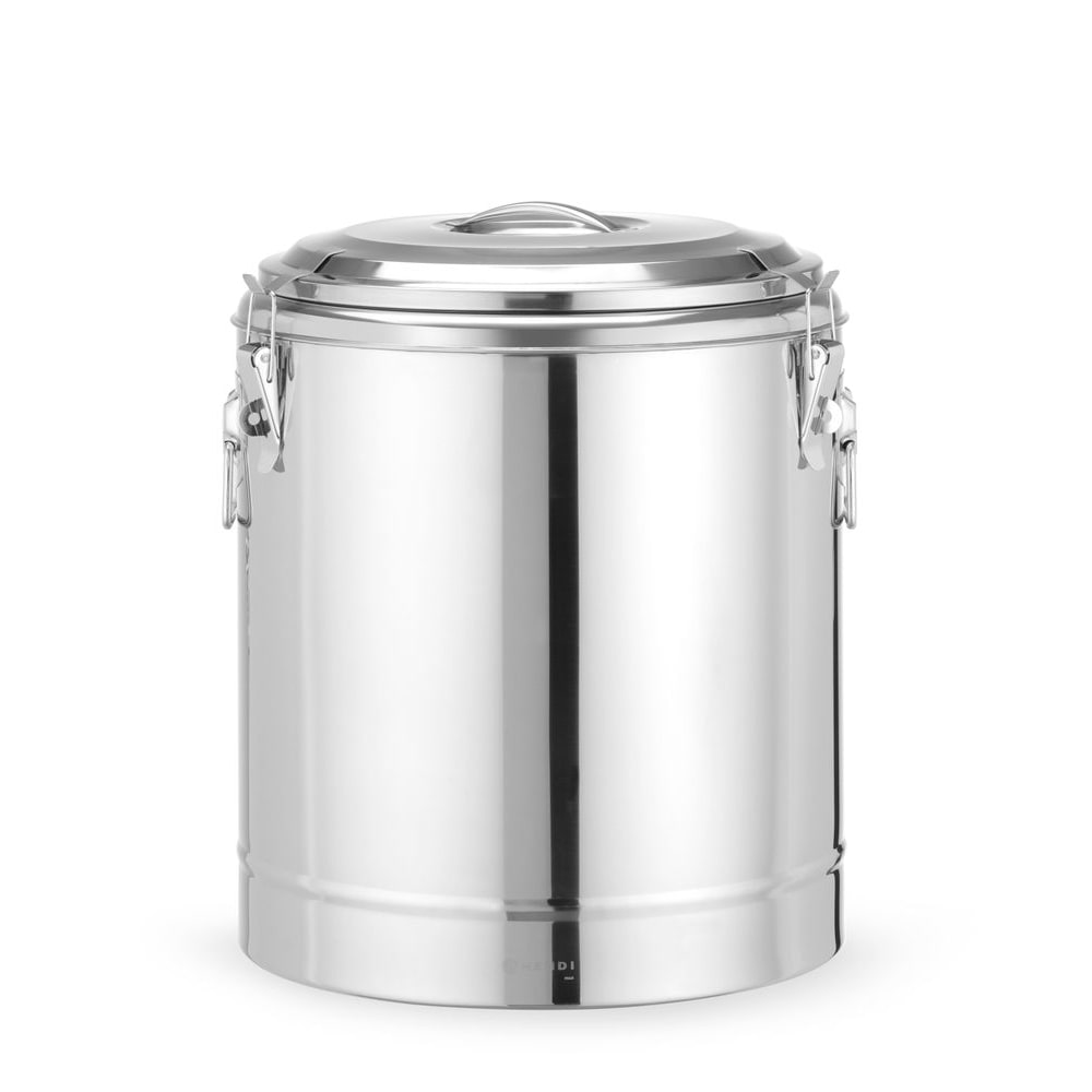 HENDI Geïsoleerde draagbare container, Kitchen Line, 36L, Zilver, ⌀400x(H)500mm