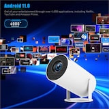 thumbnail of Mini Videoprojecteur Android 11 120 Lumens Portable Avec WIFI6 Et BT5.0 Blanc YONIS