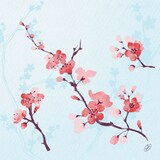 thumbnail of Duni Classic-Serviette 40 x 40 cm Cherry Breeze Blue, 300 Stk/Krt (6 x 50 Stk)