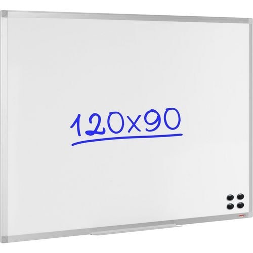 Viking Whiteboard Wandmontiert Magnetisch Lackierter Stahl Einseitig 120 (B) x 90 (H) cm