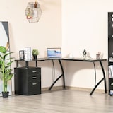 thumbnail of HOMCOM Escritorio Esquinero Mesa en Forma de L 3 Cajones Moderno para Oficina