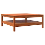 thumbnail of Mesa de centro madera maciza de pino marrón cera 100x100x40 cm